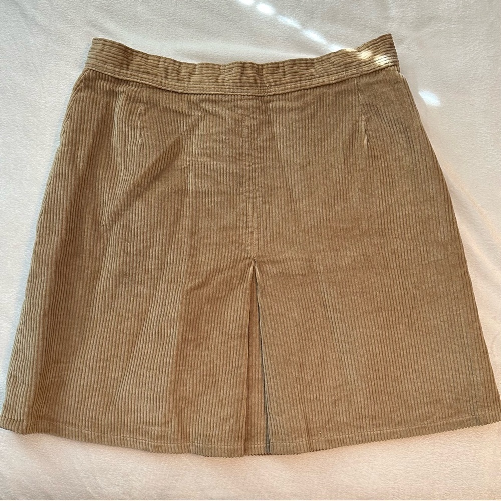 Urban Outfitters Renewal Vintage Recycled Corduroy Mini Skirt Tan Beige 27”waist